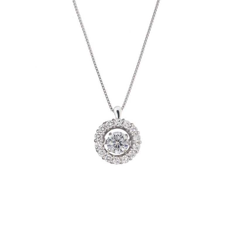 DancingStone】 PT プラチナ 0.3ct ダイヤモンド ネックレス 