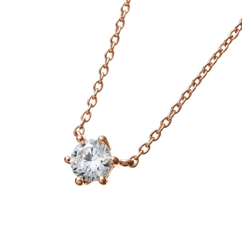 【h&d Jewelry】 ネックレス SWEET SV925 ピンクゴールド CZ 46cm 5175600510