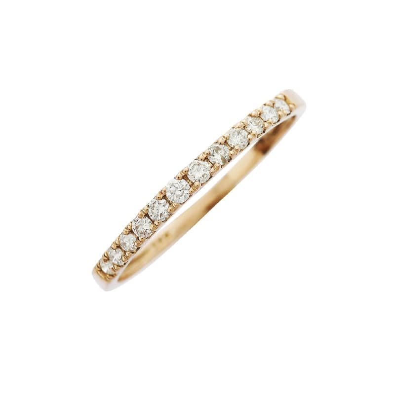 ✨訳あり格安出品✨サイズ15号・K18YG フルエタニティー ダイアモンドリング ダイヤモンド 計1.00ct K18YG リング エタニティリング 憧れの