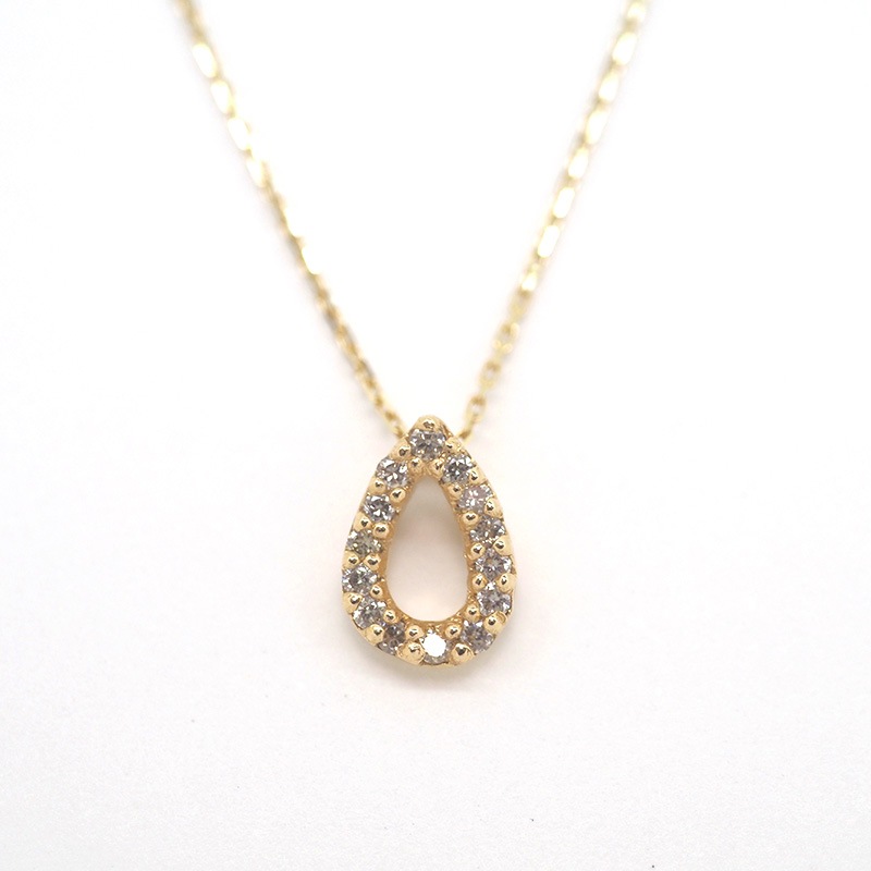 【Royal Gold】 K10 YG イエローゴールド ネックレス ダイヤモンド 0.05ct 40cm 1151000430