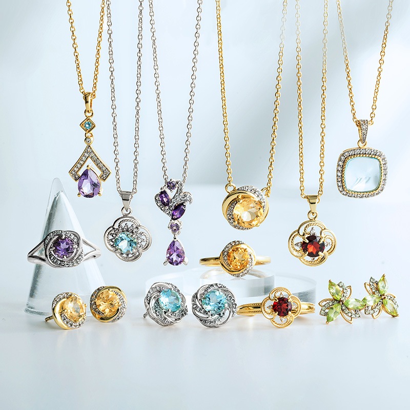 Classic Accessory】 天然石 リング シトリン Brass ゴールド