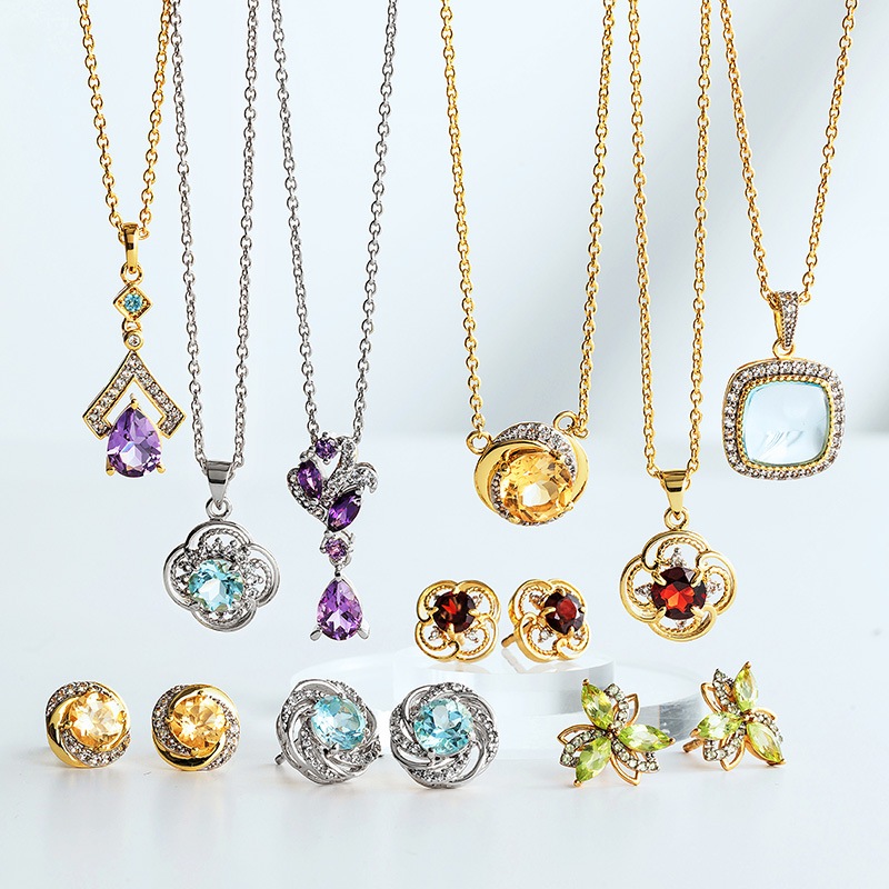 Classic Accessory】 天然石 リング シトリン Brass ゴールド