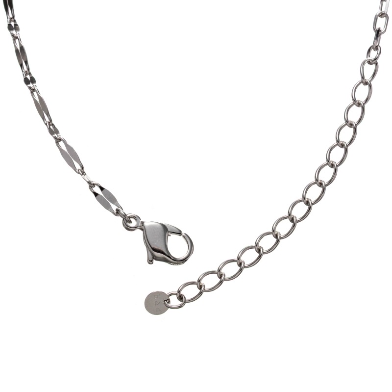 h&d Jewelry】 ネックレス COOL SV925 シルバー ペタル+角アズキ