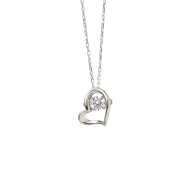 Dancing Stone】 K10 WG ホワイトゴールド 0.08ct ダイヤモンド