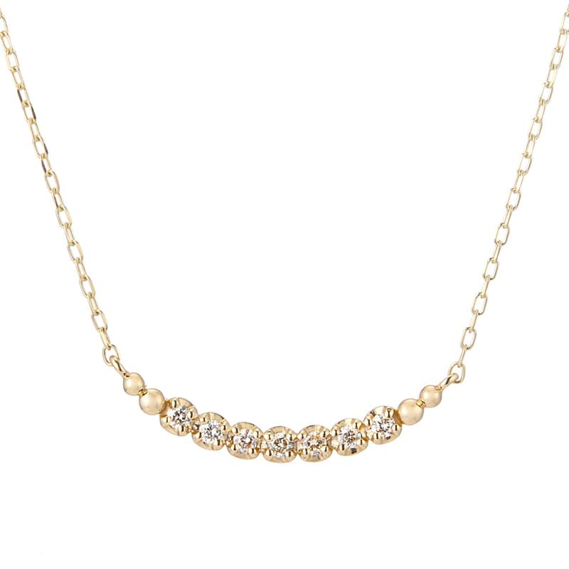 【toujours】 K10 YG イエローゴールド ダイヤモンド 0.1ct ネックレス 40cm 1175800045