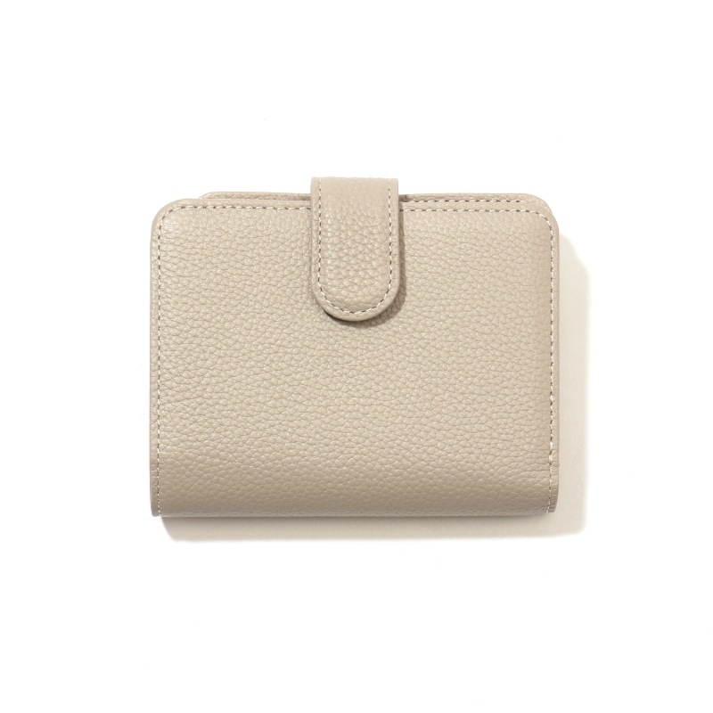【NOROM Leather】 二つ折財布 HDL-302n ライトグレー 5564200831