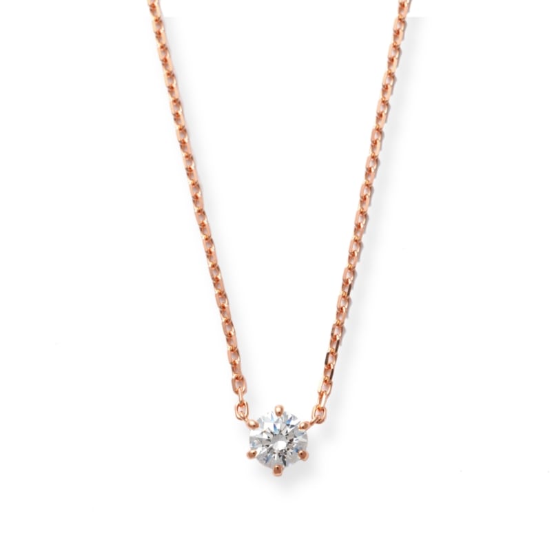 【h&d Jewelry】 ネックレス SWEET SV925 ピンクゴールド CZ 40cm 5175600027