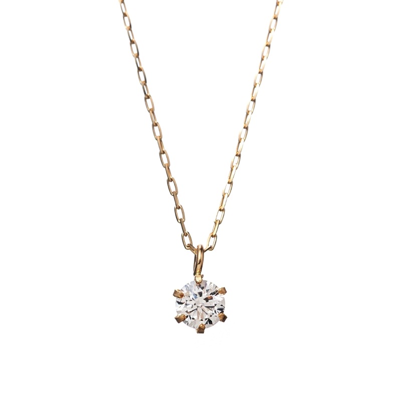 【HEART & CUPID DIAMOND】 K18 YG イエローゴールド ダイヤモンド 0.13ct ネックレス 40cm 1180600050