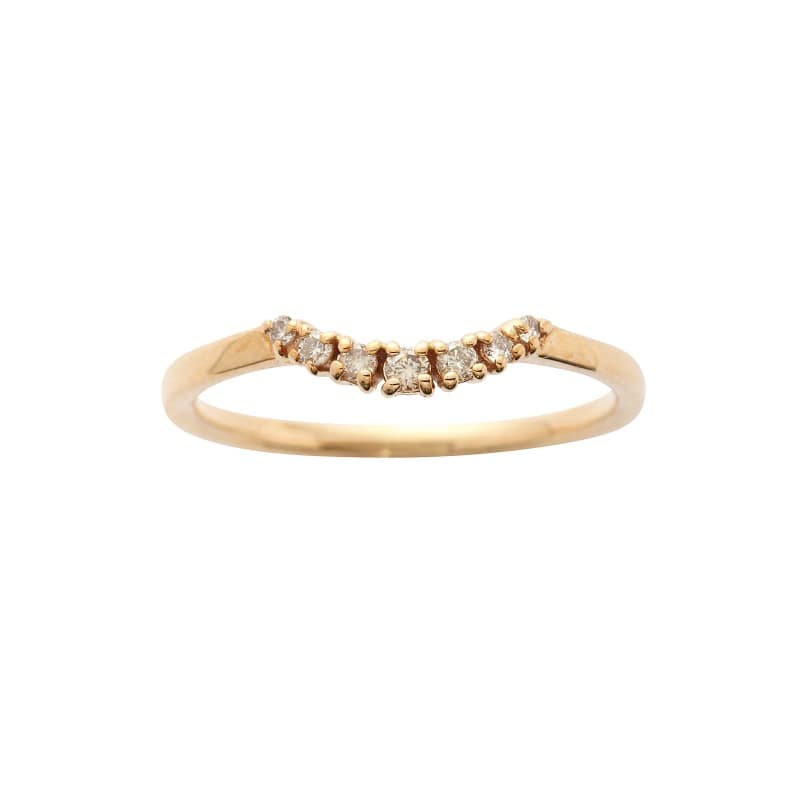 Meteore】 K10 YG イエローゴールド 0.05ct ダイヤモンド ピンキー 