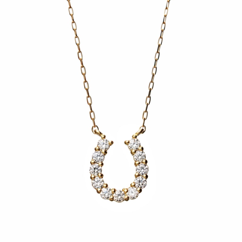 【HEART & CUPID DIAMOND】 K18 YG イエローゴールド ダイヤモンド 0.17ct ネックレス 40cm 1180600022