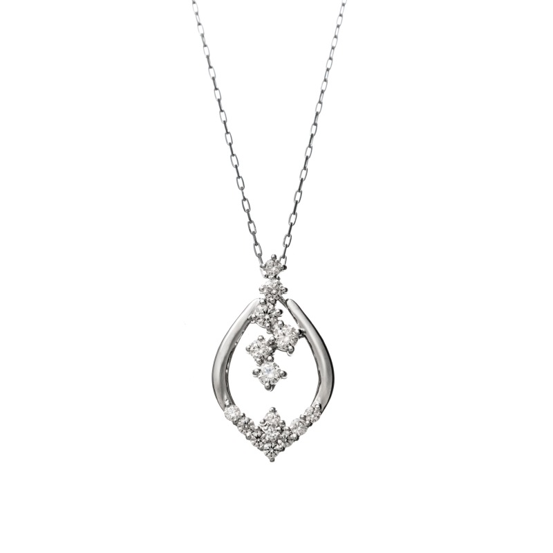 【HEART & CUPID DIAMOND】 PT プラチナ ダイヤモンド 0.2ct ネックレス 40cm 1180600041