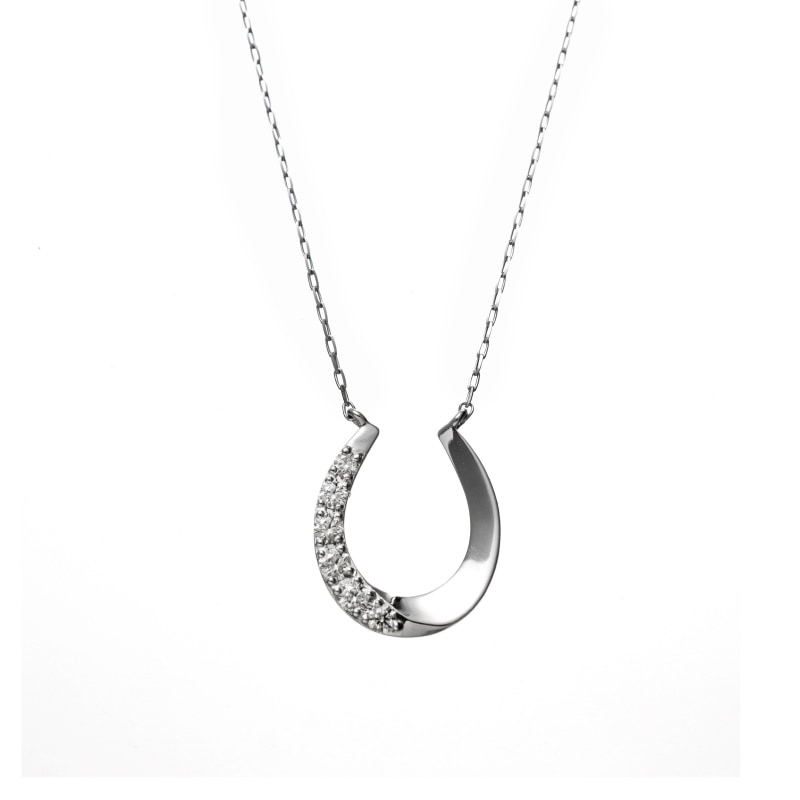 【HEART & CUPID DIAMOND】 PT プラチナ ダイヤモンド 0.1ct ネックレス 45cm 1180600032