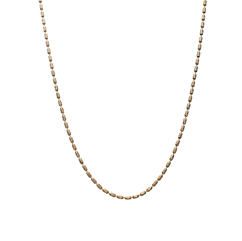 【Gold Jewelry】 プレシャスメタル K18 YG イエローゴールド ロングボールチェーン デザインチェーン ネックレス 50cm 1125510311