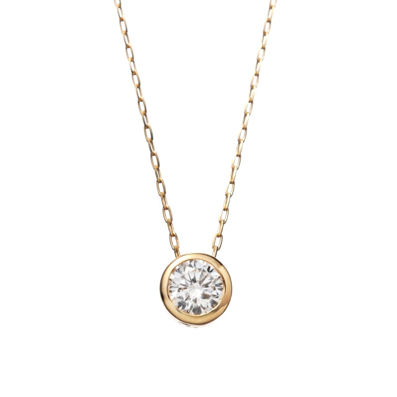 【HEART & CUPID DIAMOND】 K18 YG イエローゴールド ダイヤモンド 0.2ct ネックレス 40cm 1180600058