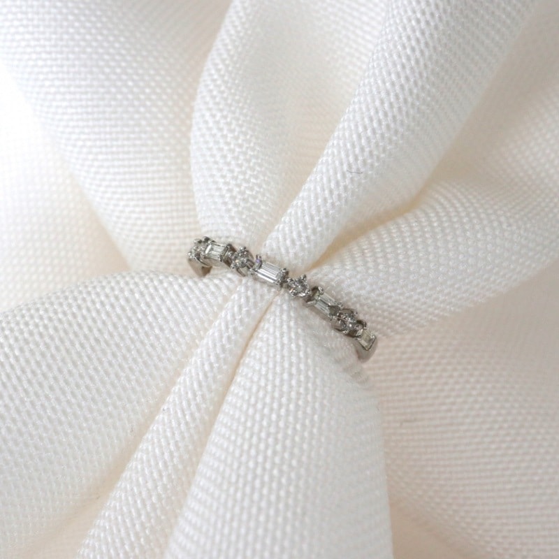 ダイヤモンド リング A6073 0.13ct プラチナPt バゲットカット 