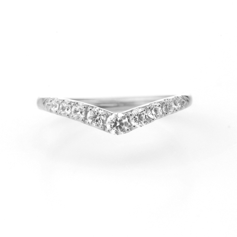 【h&d Jewelry】 half eternity リング SWEET SV925 シルバー CZ 5175600326