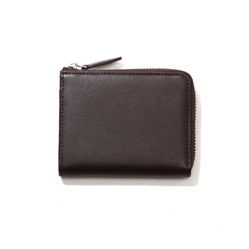 【H&D Leather】 L字ファスナー ミニ財布 コインケース HDB-3L ダークブラウン 5564200780