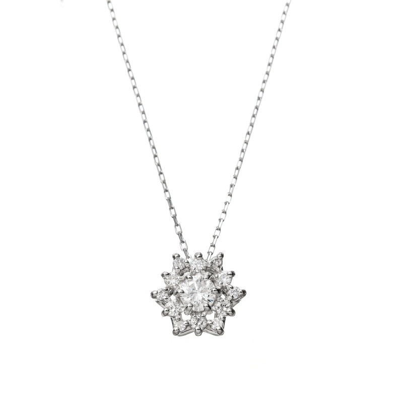 PT プラチナ 0.19ct ダイヤモンド ネックレス 45cm 1176300065