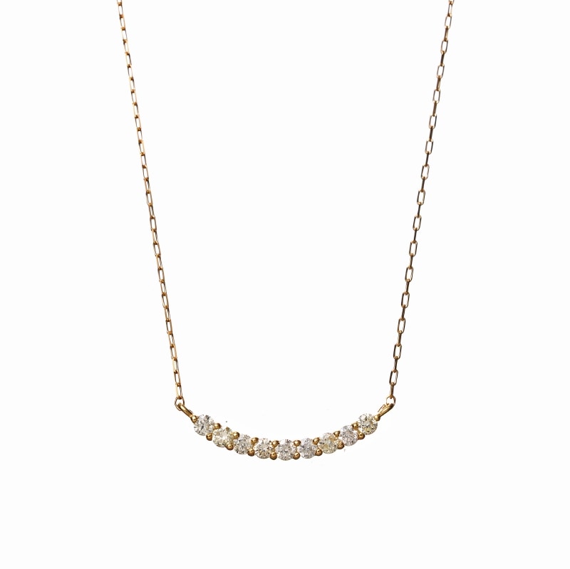 K18 YG イエローゴールド 0.1ct ダイヤモンド ネックレス 40cm 1175900129