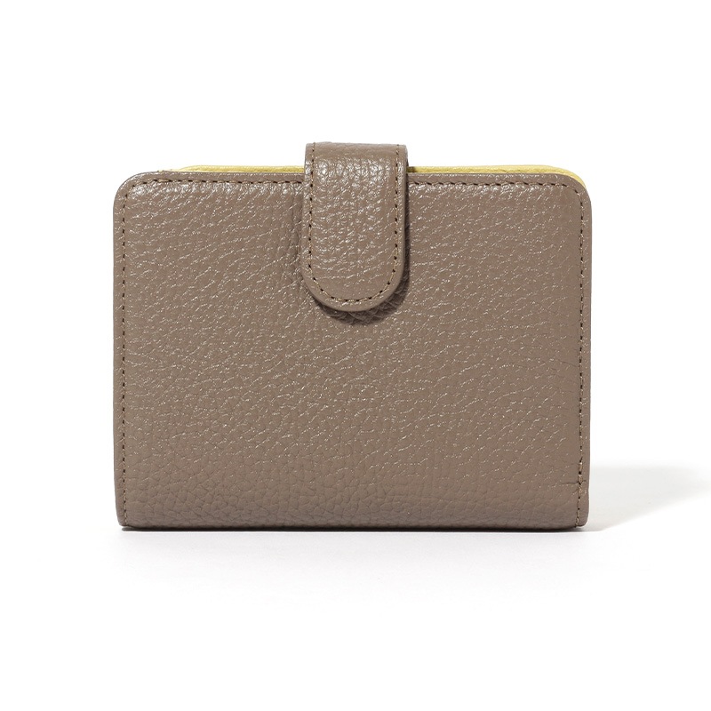 【NOROM Leather】 二つ折財布 HDL-302n トープ/イエロー 5564200865