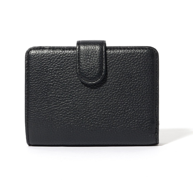 【NOROM Leather】 二つ折財布 HDL-302n ブラック/ダークグレー 5564200866