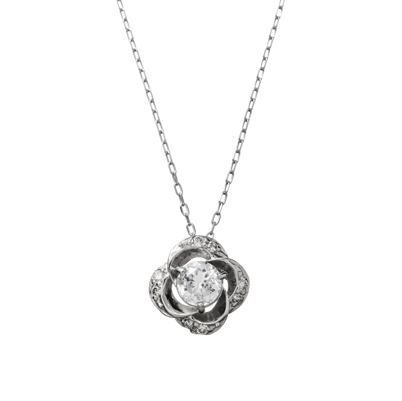 PT900 プラチナ 0.35ct ダイヤモンド ネックレス 40cm 1176400075