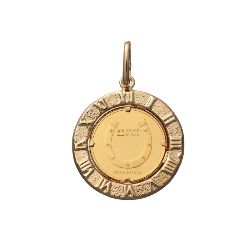 Gold Jewelry】 K18 K24 YG イエローゴールド スターホース 馬 メダル