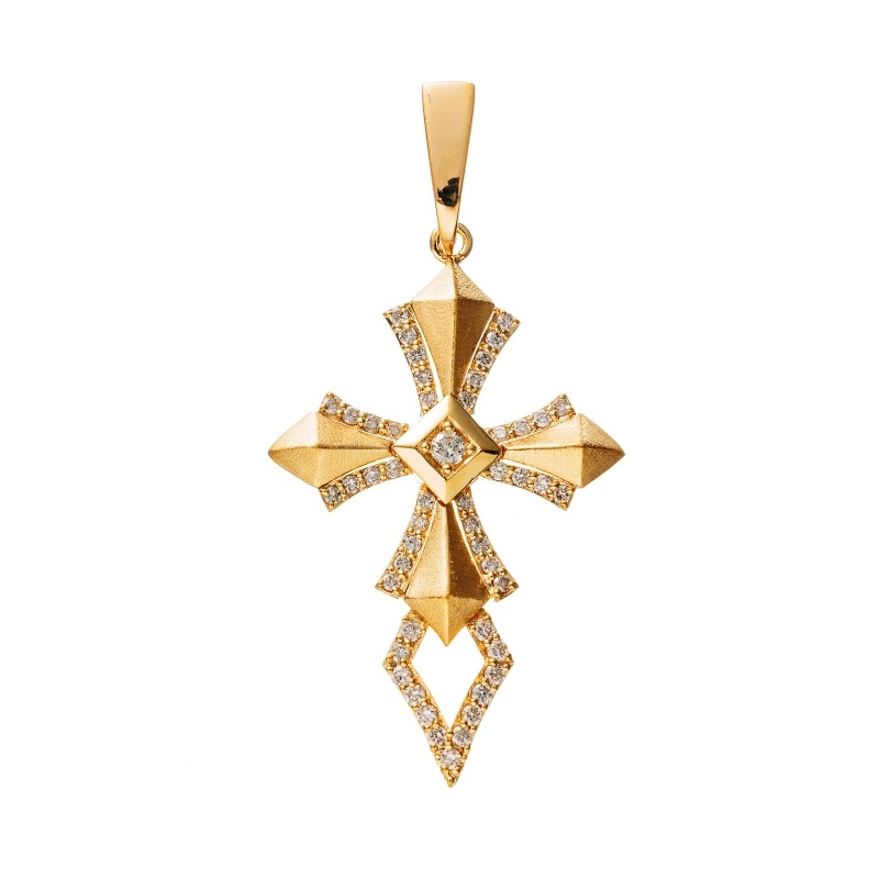 【Gold Jewelry】 K18 YG イエローゴールド 0.33ct ダイヤモンド ペンダントトップ 1169800246