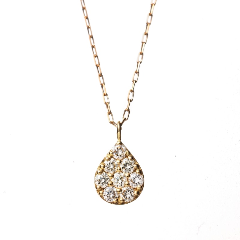 K18YG ネックレス　40cm ダイヤモンド K18 YG イエローゴールド 0.1ct ダイヤモンド ネックレス 40cm
