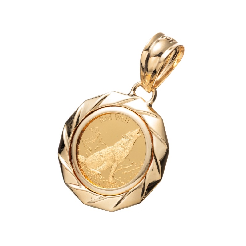 Gold Jewelry】 K18 K24 YG イエローゴールド コンドル レッドウルフ