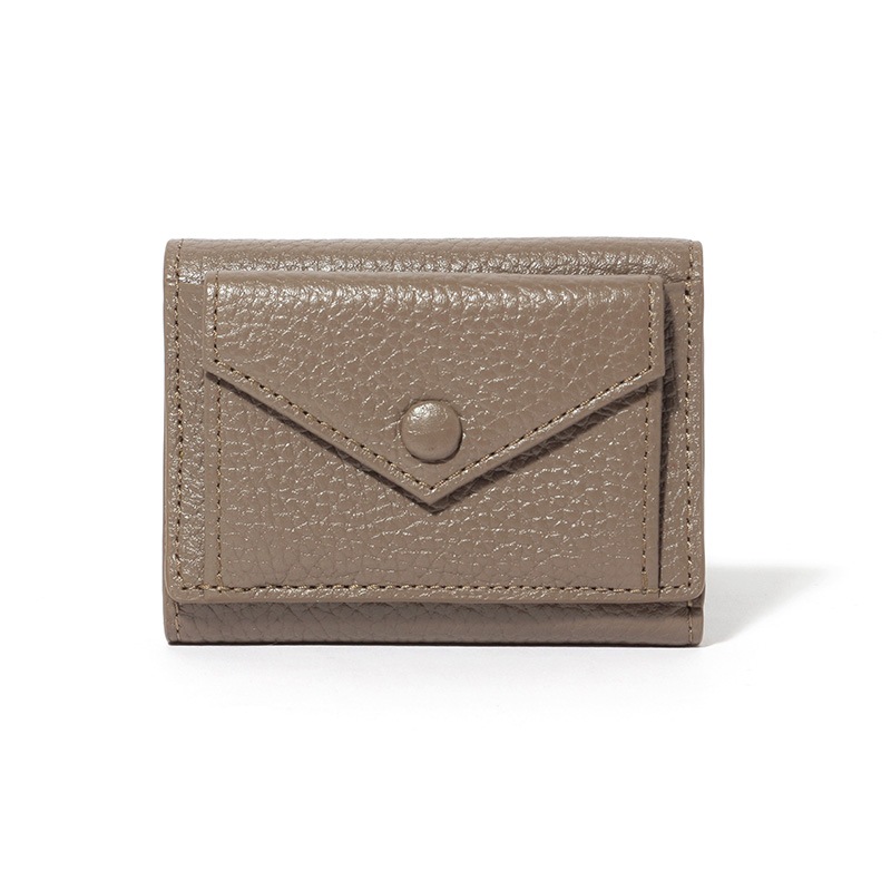 【NOROM Leather】 三つ折財布 HDL-303n トープ/イエロー 5564200888