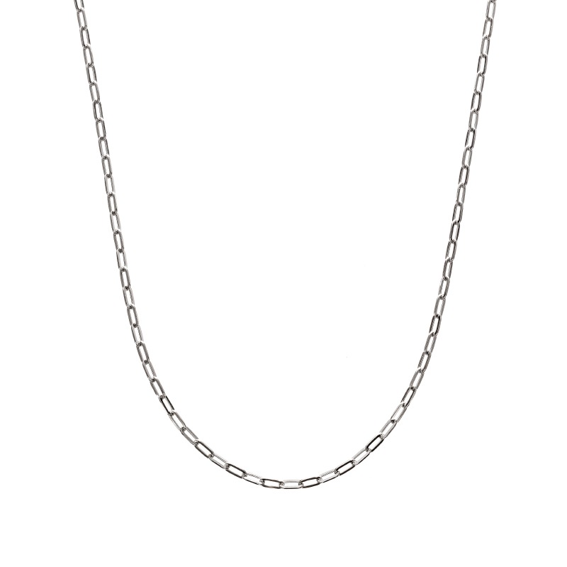 【Gold Jewelry】 デザインチェーン ネックレス 荒角 アズキチェーン 太 PT プラチナ 45cm 1180900006