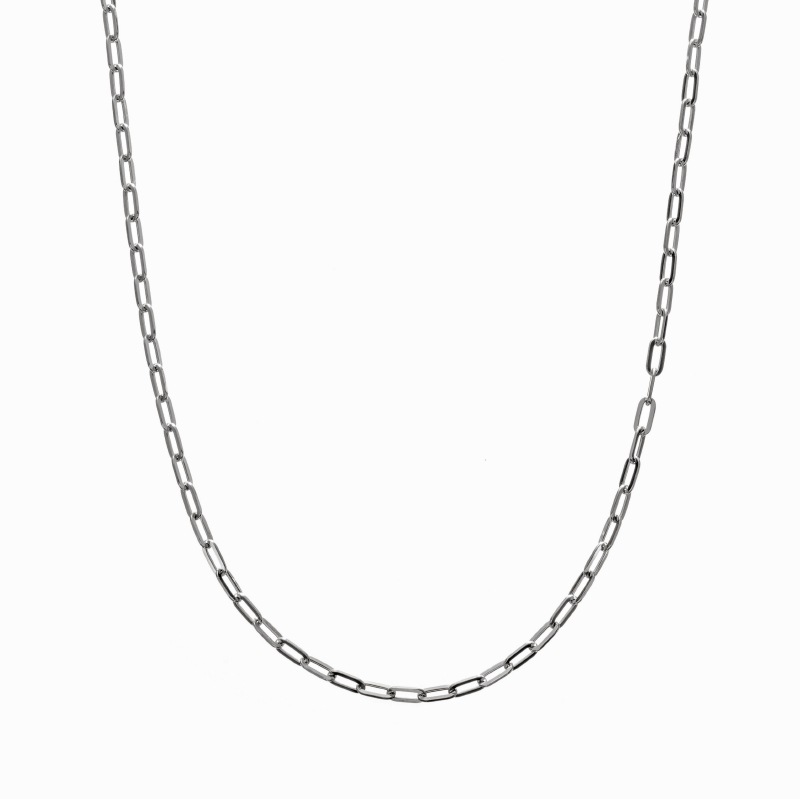 【Gold Jewelry】 デザインチェーン ネックレス 荒角 アズキチェーン 太 PT プラチナ 50cm 1131100325