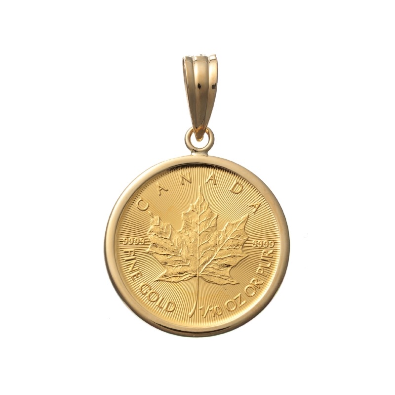 Gold Jewelry】 K18 K24 YG イエローゴールド メイプルリーフ