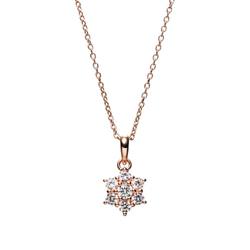 h&d Jewelry】 ネックレス SWEET SV925 ピンクゴールド CZ 46cm