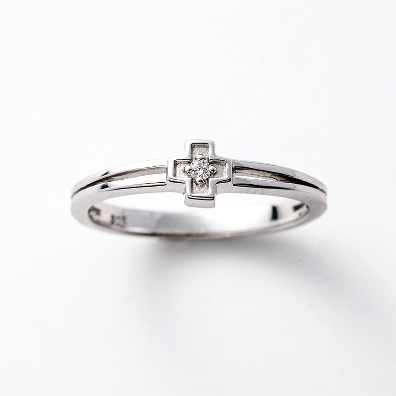 【h&d Jewelry】 クロス リング PAIR SV925 シルバー CZ 5164200081