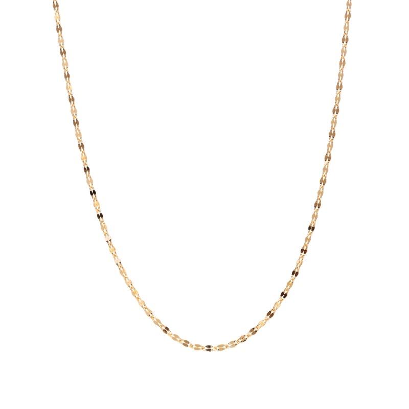 【Gold Jewelry】 デザインチェーン ネックレス ファンタジアチェーン K18 YG イエローゴールド φ0.25 50cm 1131100312