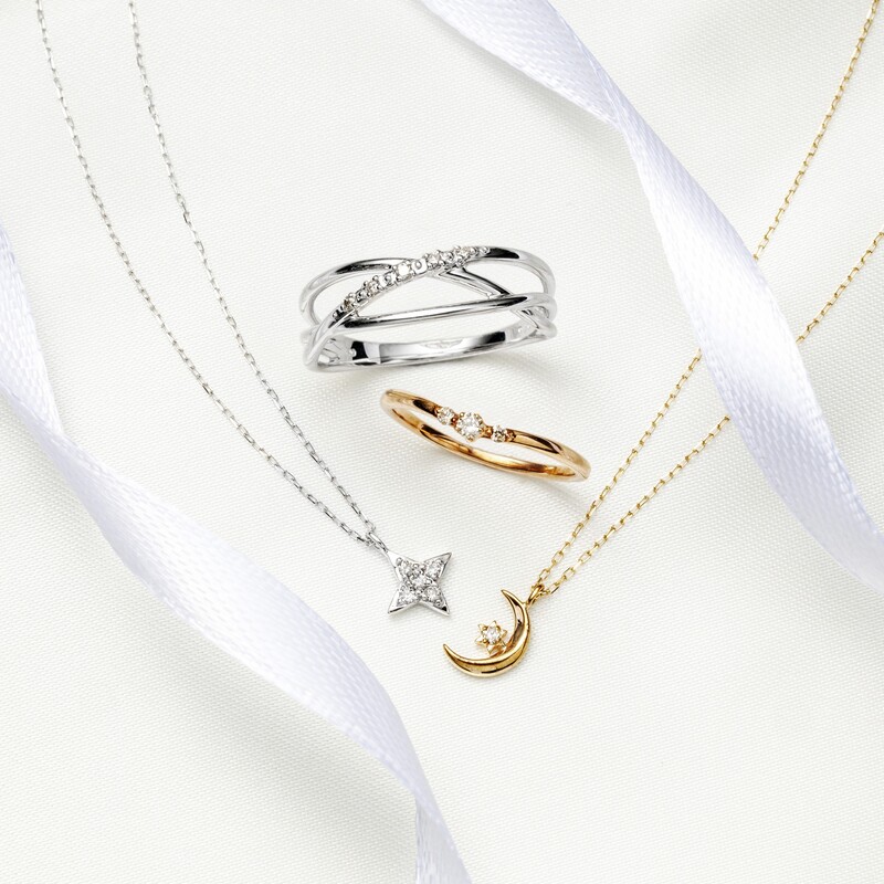 K10 WG ホワイトゴールド ダイヤモンド 0.03ct ネックレス 1136504270