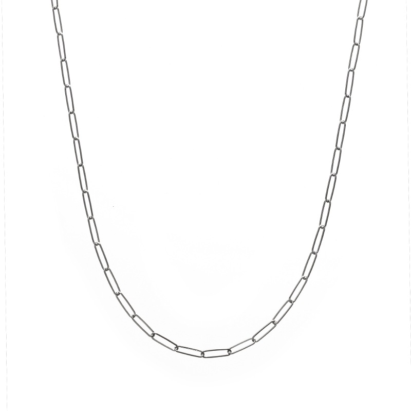【Gold Jewelry】 デザインチェーン ネックレス トラックチェーン PT プラチナ φ0.5 45cm 1180900010