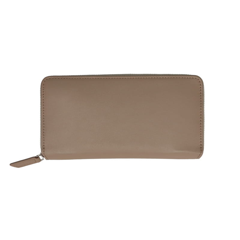 【H&D Leather】 ラウンドジップ 長財布 HDB-11 グレーベージュ 5564200360