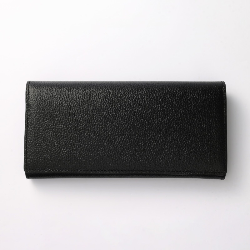 【NOROM Leather】 スナップボタン 長財布 HDL-8L ブラック 5564200563