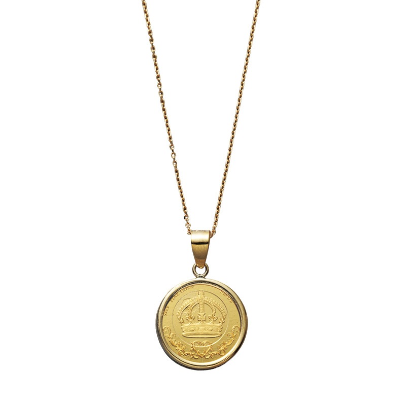 Gold Jewelry】 K24 YG イエローゴールド クラウン Royal Glory メダル