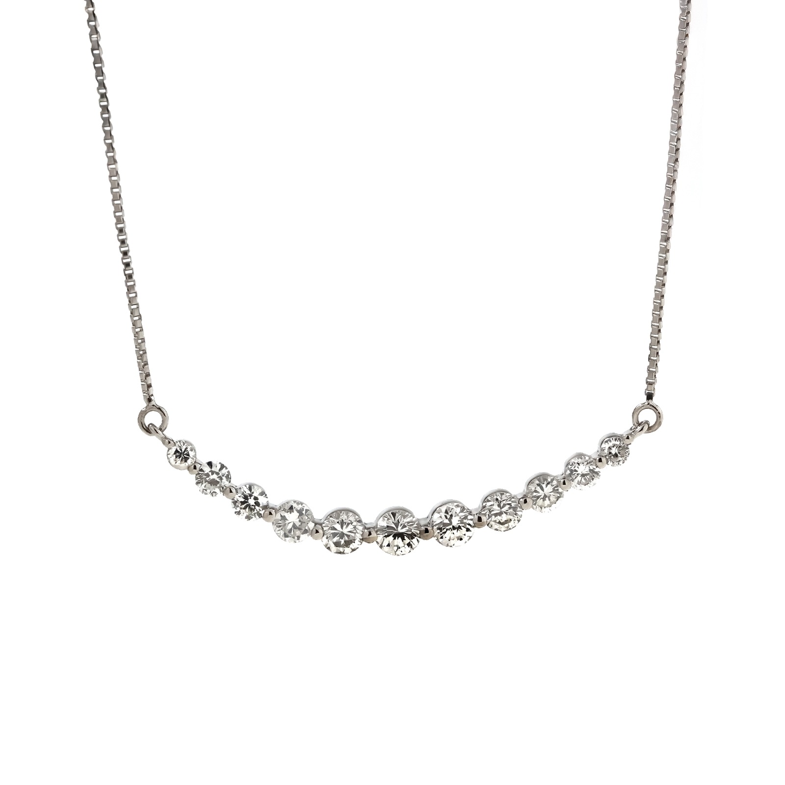 Pt…ダイヤモンドネックレス（美品） PT プラチナ 0.5ct ダイヤモンド ネックレス Dカラー 1176400034