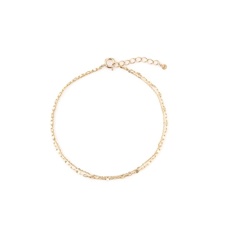 LIEN】 K10 YG イエローゴールド ブレスレット ラディアント アズキ