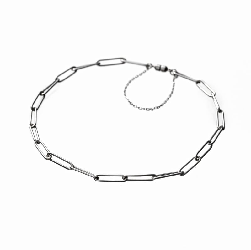 【Gold Jewelry】 デザインチェーン ブレスレット クリップチェーン PT850 プラチナ 17cm 1177500003