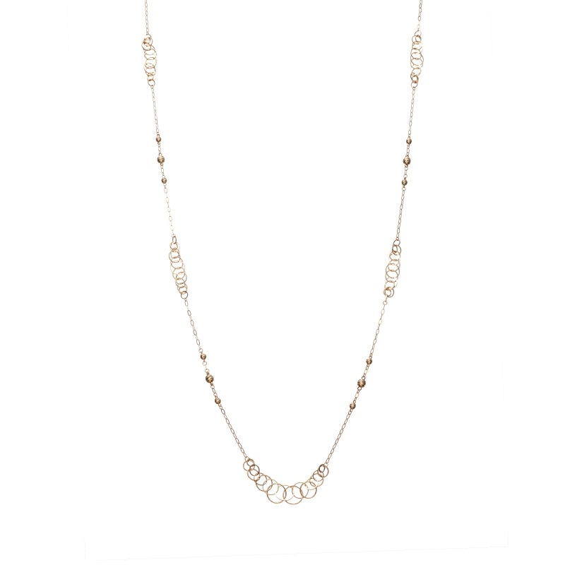 【Gold Jewelry】 デザインチェーン ネックレス K18 YG イエローゴールド 70cm 1180900001