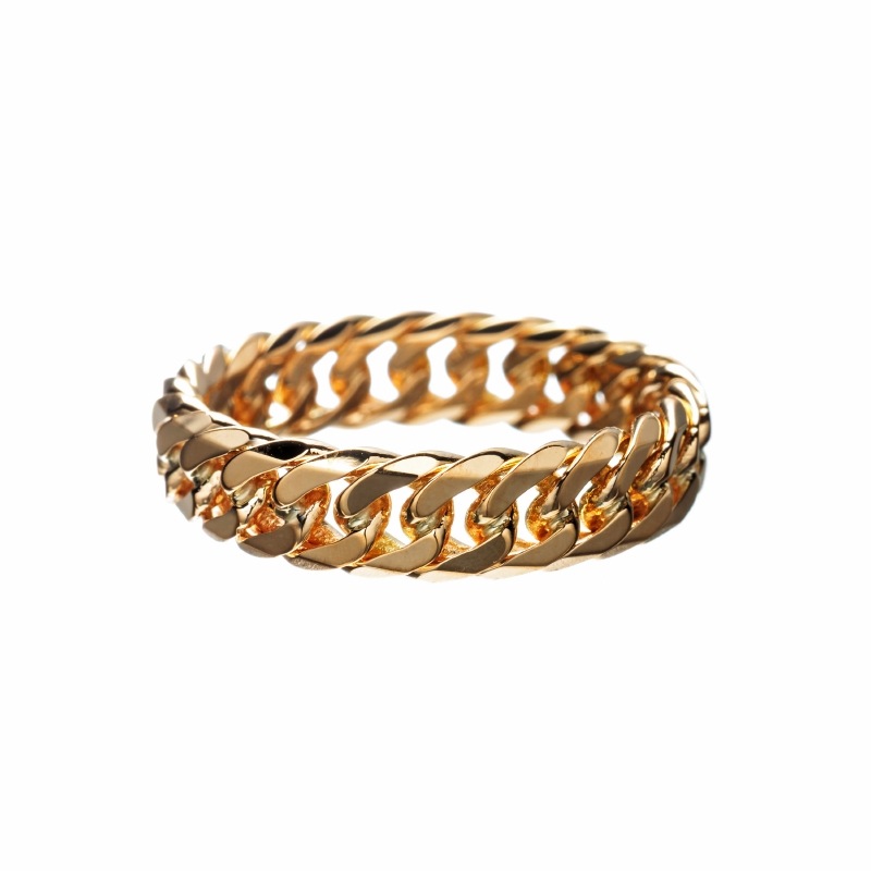 【Gold Jewelry】 プレシャスメタル K18 YG イエローゴールド リング #16 1169800422