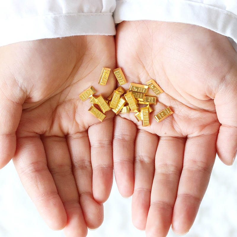 純金 K24 GOLD】 K24 純金 ミニチュア インゴット BABYGOLD 午年 馬 M