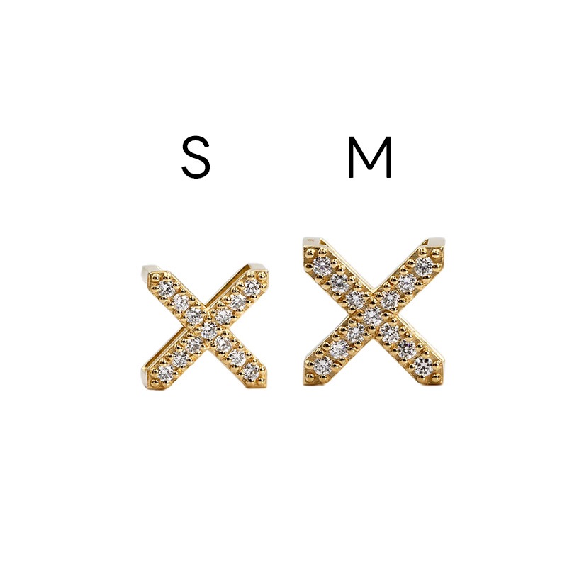 K18 ダイヤモンドクロス ペンダント(M) 喜平用 くま】 K18