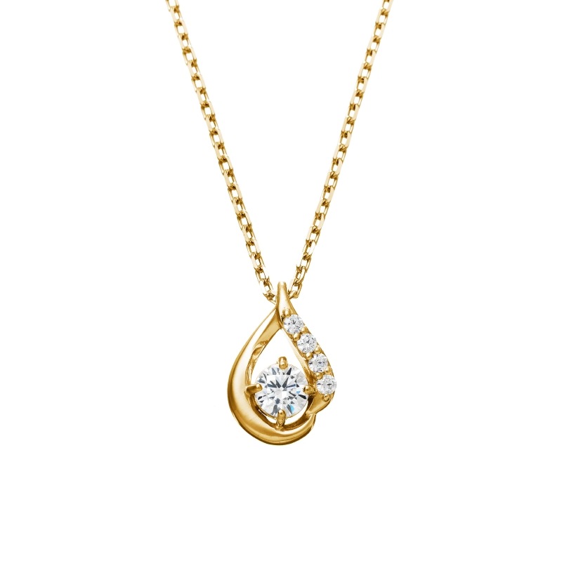 【h&d Jewelry】 ネックレス SWEET SV925 イエローゴールド CZ 46cm 5175600589